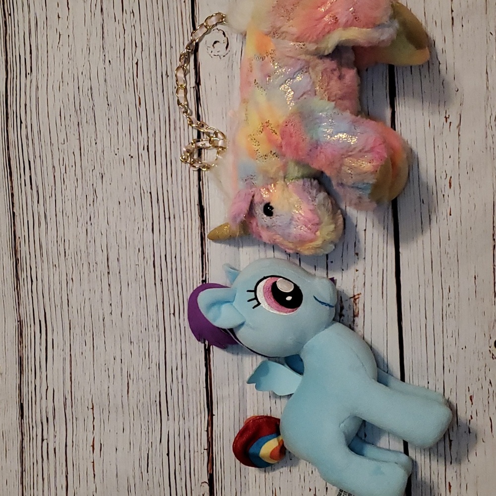 MY LITTLE PONY RAINBOW DASH AND UNICORN PURSE BUNDLE 🦄